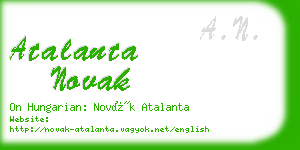 atalanta novak business card